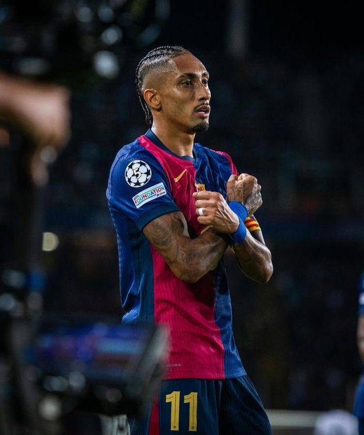 Selebrasi Raphinha setelah ia mencetak gol(Instagram.com/Raphinha)