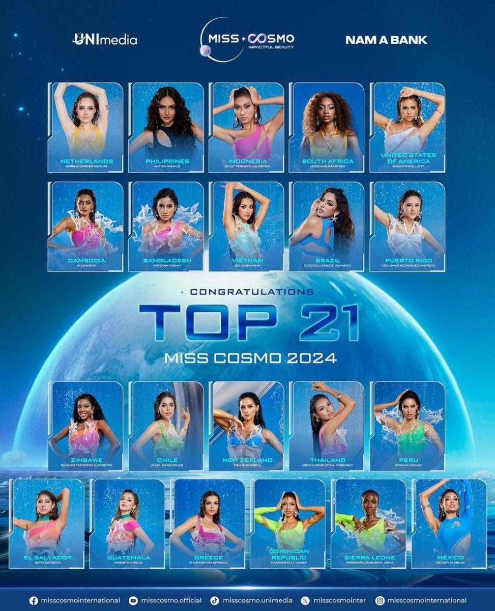 Hasil Lengkap Ajang Miss Cosmo 2024 (Instagram.com/misscosmointernational)