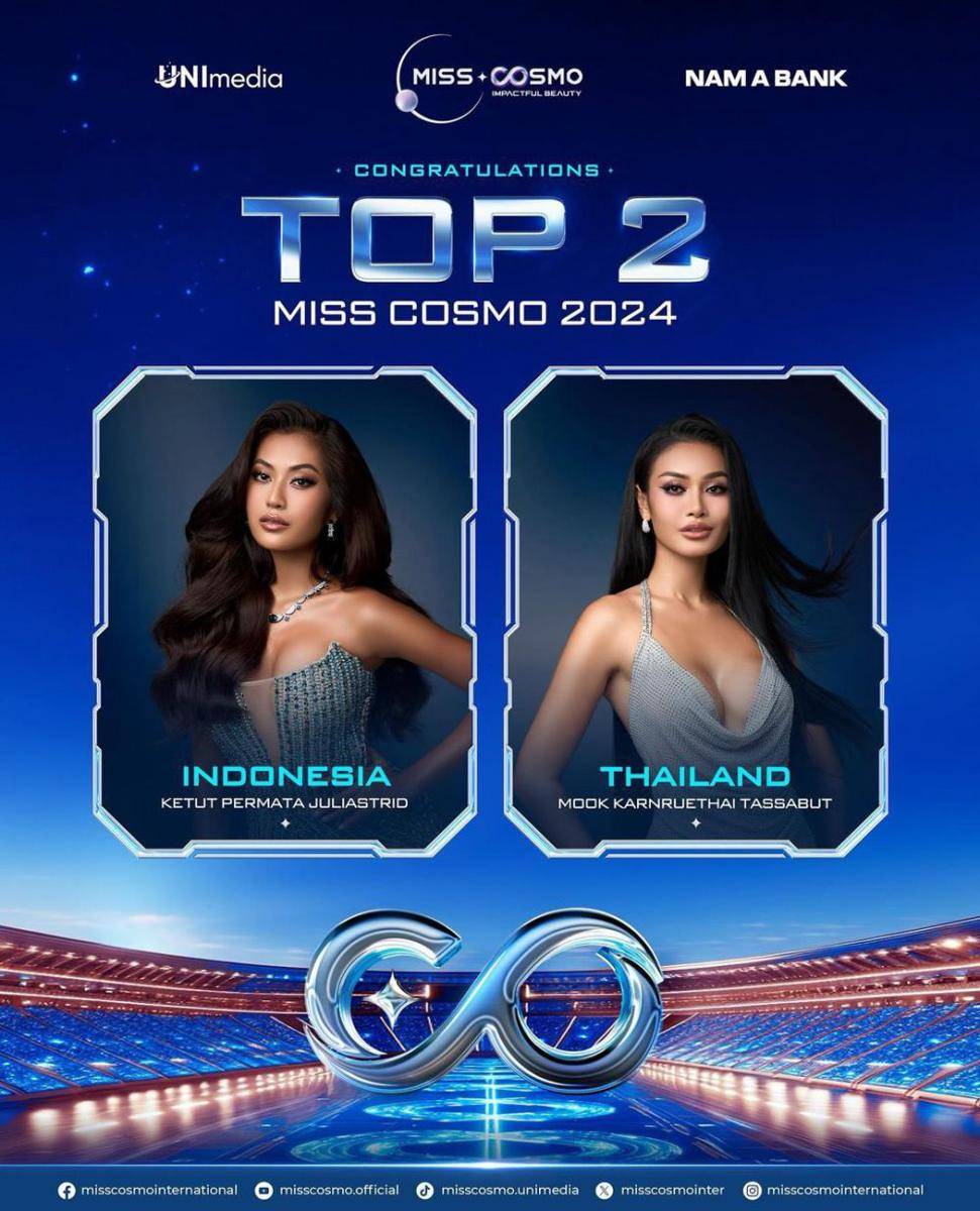 Hasil Lengkap Ajang Miss Cosmo 2024 (Instagram.com/misscosmointernational)
