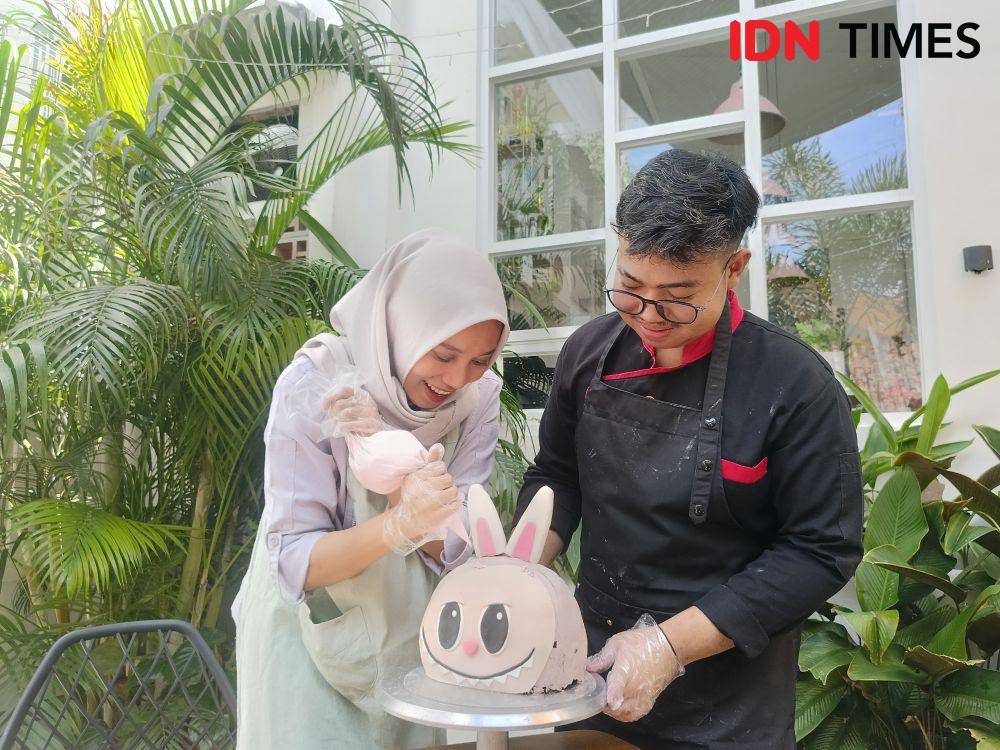 Kue ultah karakter Labubu yang lagi viral di Bake House Palembang (IDN Times/Feny Maulia Agustin)
