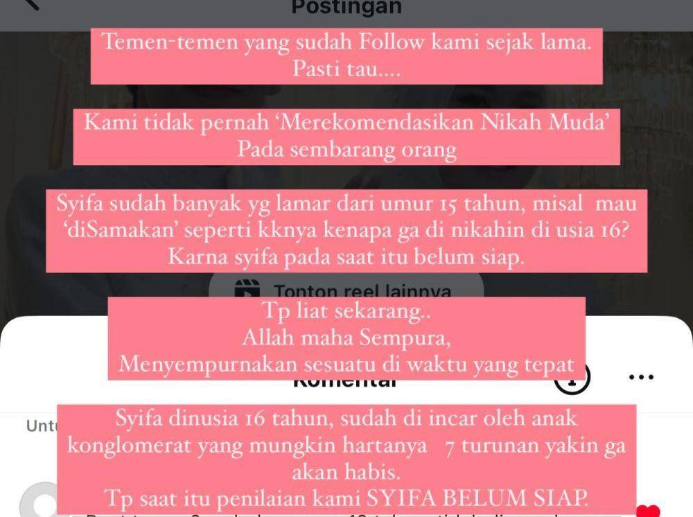 respons ibu dan kakak Kamila Asy Syifa (instagram.com/kayla.nadira)