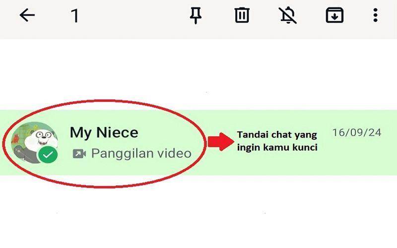langkah-langkah mengunci obrolan di WhatsApp (dok. pribadi/Jubaedah Haryani)