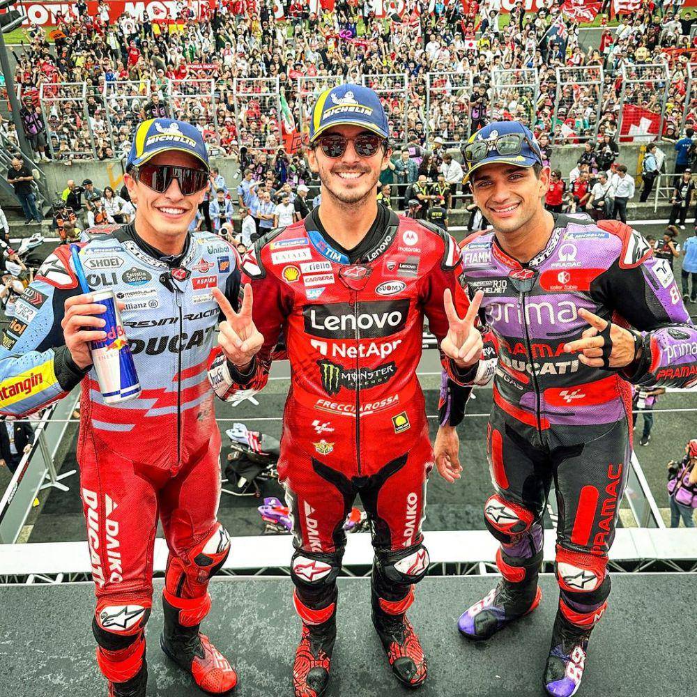 Foto marc Marquez,peco Bagnaia dan Jorge Martin (instagram.com/motogp)
