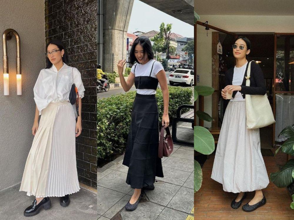 10 Ide Mix and Match Rok ala Alika Islamadina, Stylish nan Trendy!