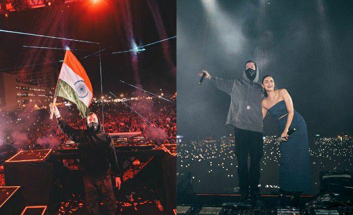 7 Potret Seru Konser Alan Walker di India, Alia Bhatt Naik ke Panggung