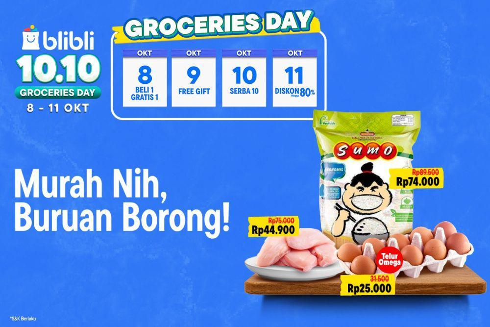 Promo Belanja Kebutuhan Rumah Tangga di Blibli 10.10 Groceries Day