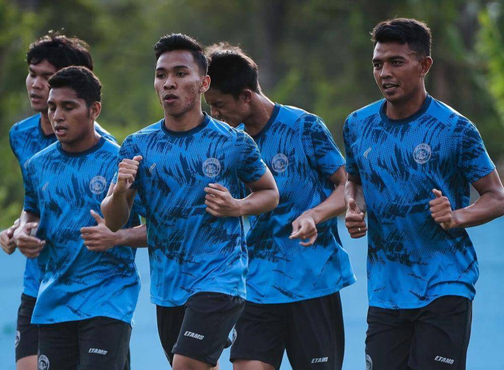 Pemain-pemain Arema FC saat menjalani latihan. (Dok. Media Officer Arema FC)