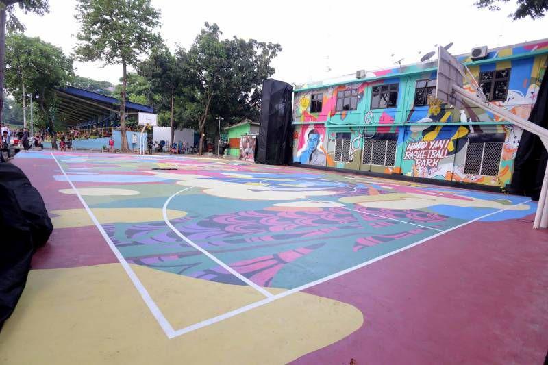 Penuh Mural, Wajah Baru Ahmad Yani Basketball Park Kota Tangerang