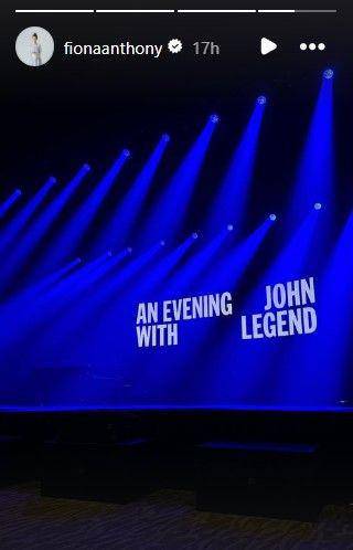 potret artis nonton konser John Legend (instagram.com/fionaanthony)