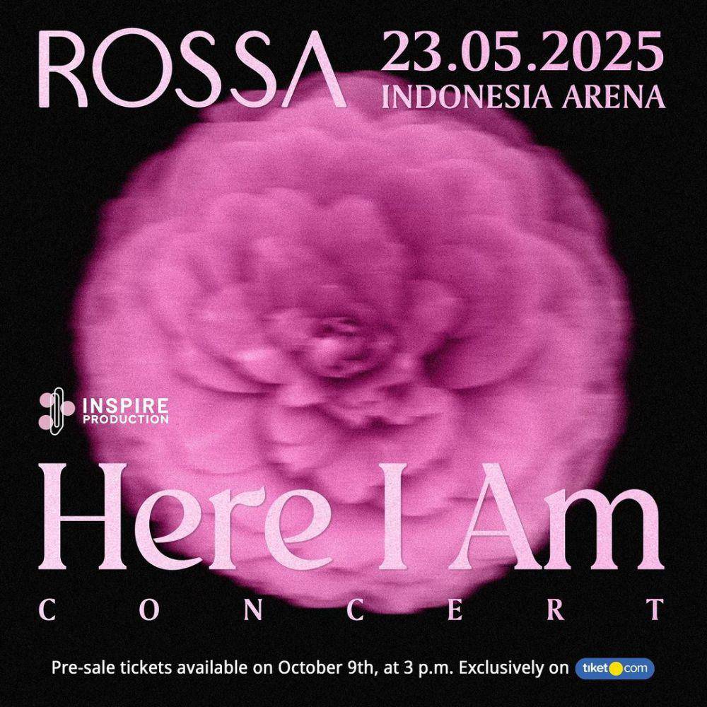 poster konser Rossa "Here I Am" 2025 (instagram.com/itsrossa910)