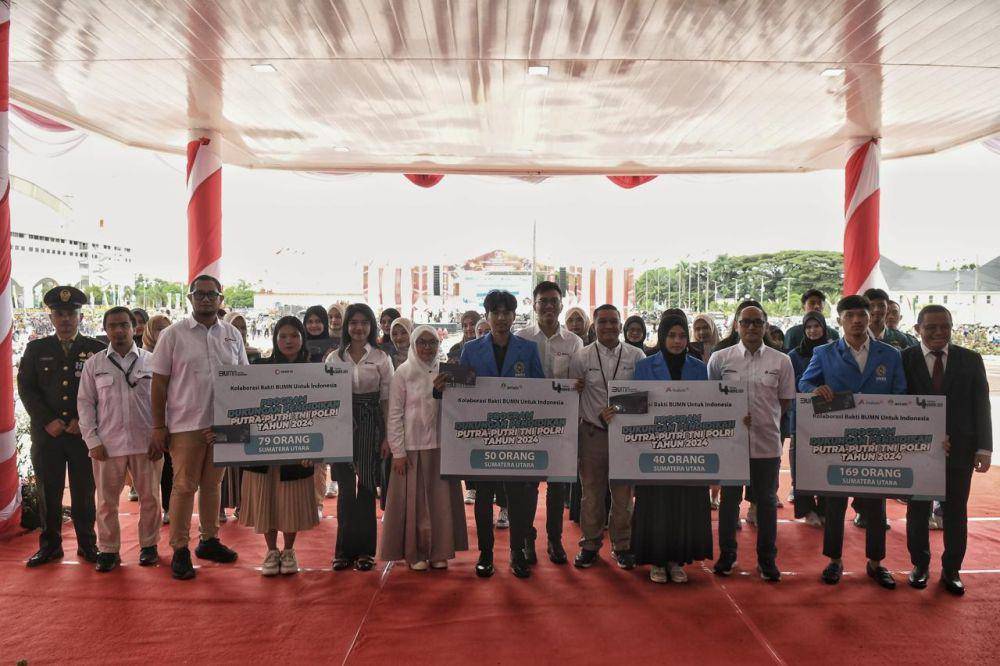 Inalum salurkan beasiswa untuk mahasiswa keluarga TNI/Polri di Sumut (dok.istimewa)