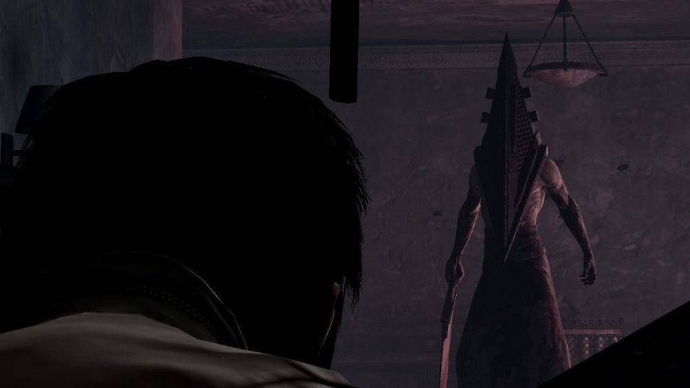 Kemunculan Pyramid Head dalam game Silent Hill: Homecoming. (dok. Konami/Silent Hill: Homecoming)