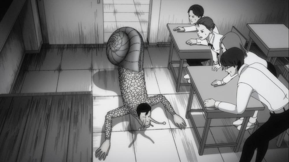 3 Karakter yang Dikutuk Jadi Siput di Anime Uzumaki Episode 2