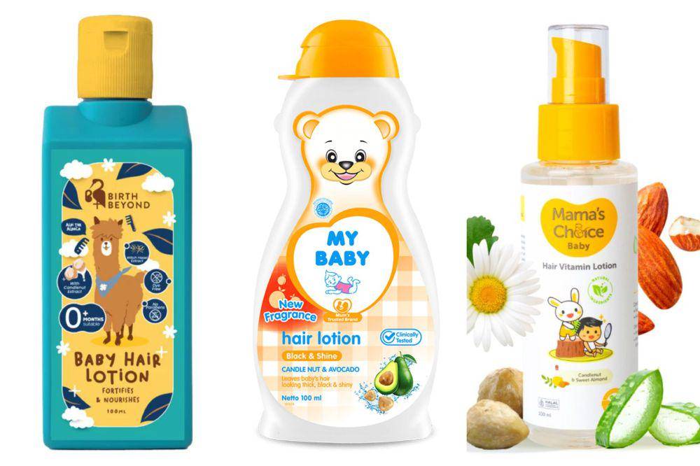 rekomendasi hair lotion untuk menumbuhkan rambut bayi (birthbeyond.id) | (mybaby.co.id) | (shopee.co.id/Mama's Choice Official Shop)