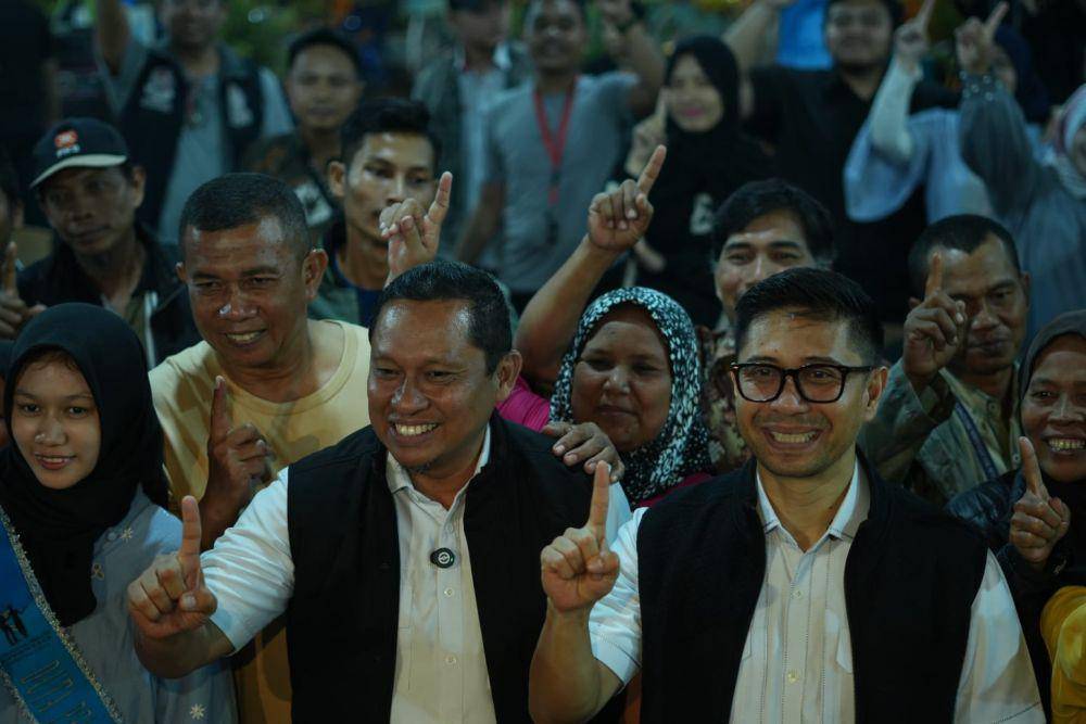 Pasangan Calon Bupati - Calon Wakil Bupati (Paslon Cabup-Cawabup) Deli Serdang nomor urut 01, Sofyan Nasution dan Junaidi Parapat (Dok. IDN Times)