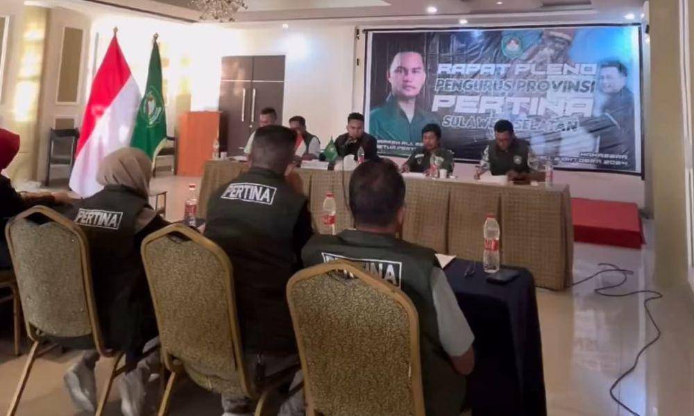 Rapat Pleno Pengurus Provinsi (Pengprov) Pertina Sulawesi Selatan, Minggu (6/10/2024). (Dok. Istimewa)