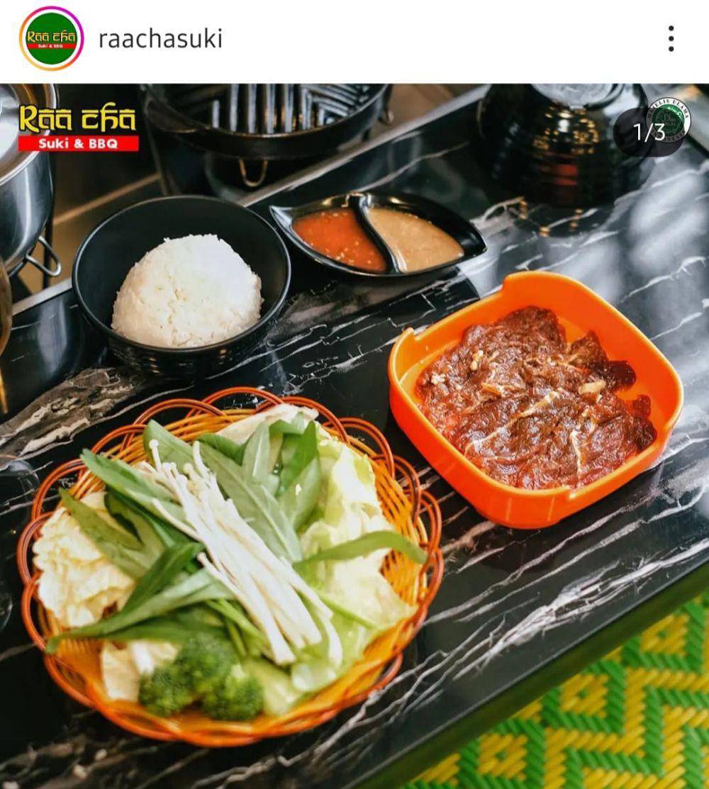 Potret menu Raa Cha (instagram.com/raachasuki)