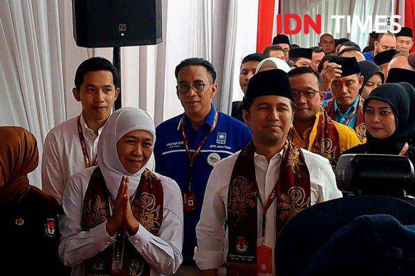 Calon Gubernur Jawa Timur nomor urut 2, Khofifah Indar Parawansa. (IDN Times/Ardiansyah Fajar)