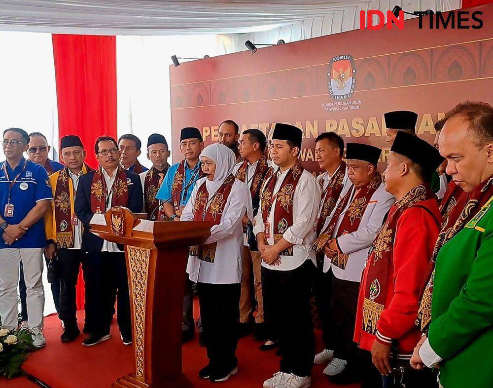 Calon Gubernur Jawa Timur nomor urut 2, Khofifah Indar Parawansa. (IDN Times/Ardiansyah Fajar)