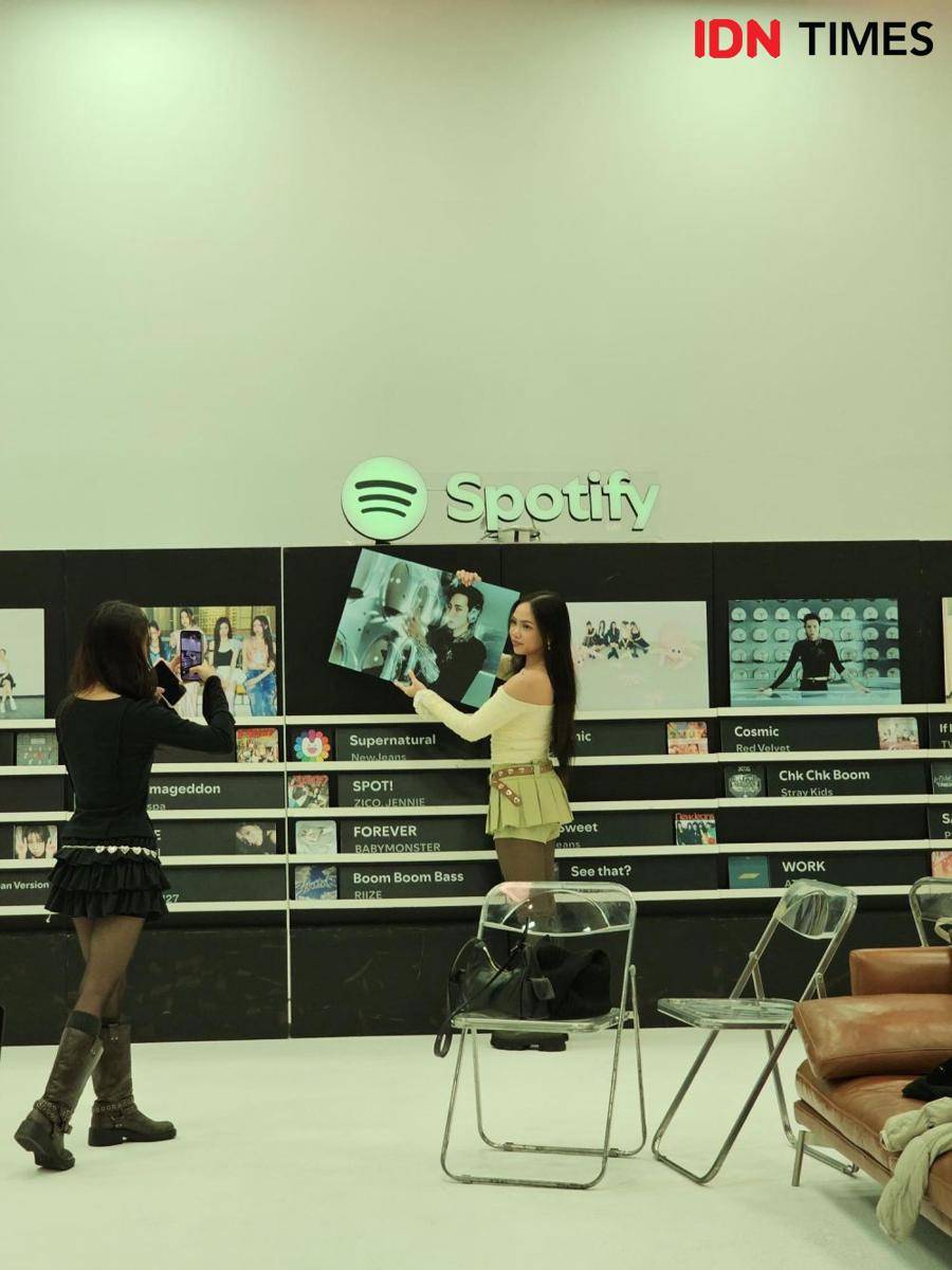 K-Pop On! Spotify set di Seoul, Korea Selatan pada Selasa [8/10/2024] (dok. IDN Times/Aulia Supintou)