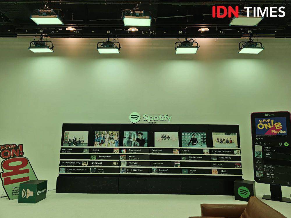 K-Pop On! Spotify set di Seoul, Korea Selatan pada Selasa [8/10/2024] (dok. IDN Times/Aulia Supintou)