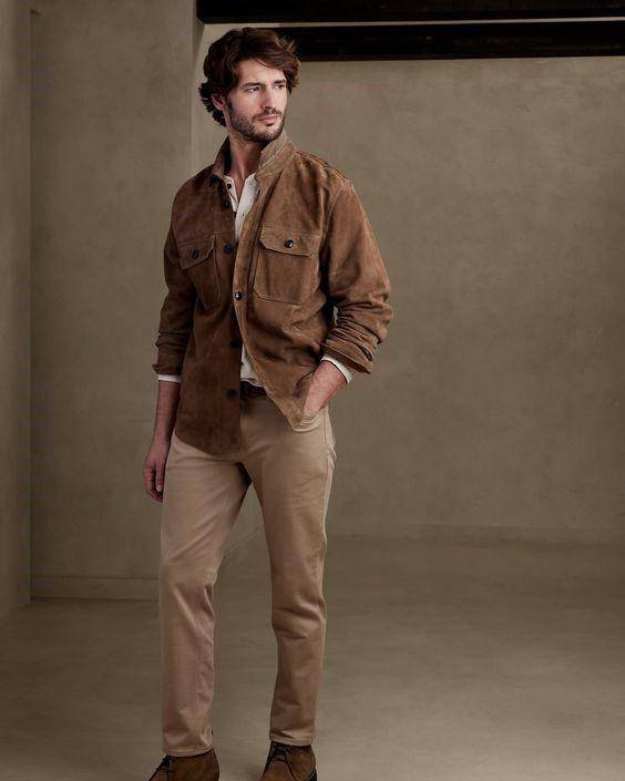 ilustrasi outfit cokelat pria (pinterest.com)