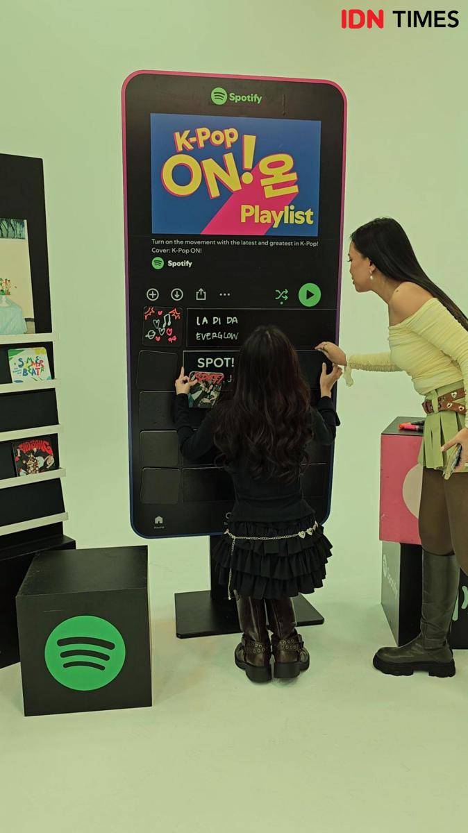 K-Pop On! Spotify set di Seoul, Korea Selatan pada Selasa [8/10/2024] (dok. IDN Times/Aulia Supintou)