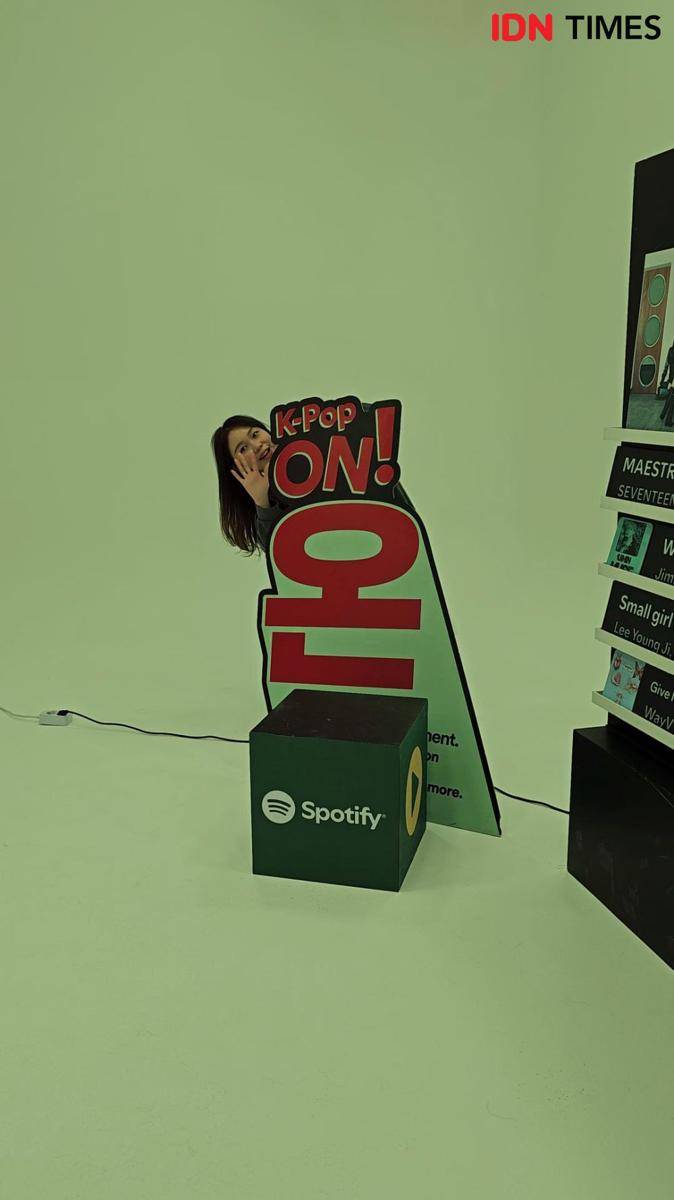 K-Pop On! Spotify set di Seoul, Korea Selatan pada Selasa [8/10/2024] (dok. IDN Times/Aulia Supintou)