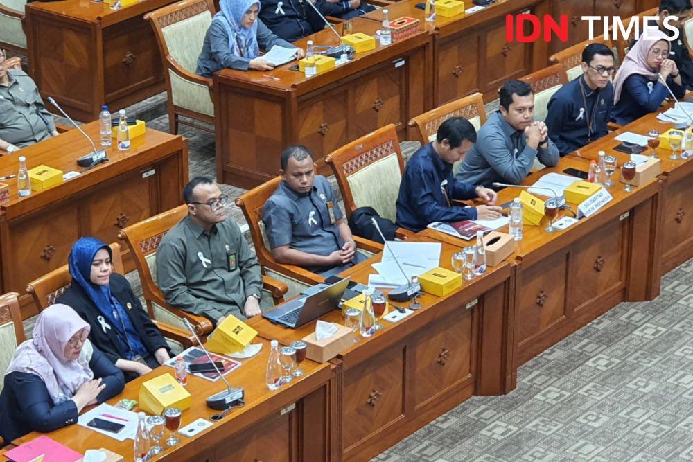 Pimpinan DPR RI menggelar audiensi dengan Solidaritas Hakim Indonesia. (IDN Times/Amir Faisol)