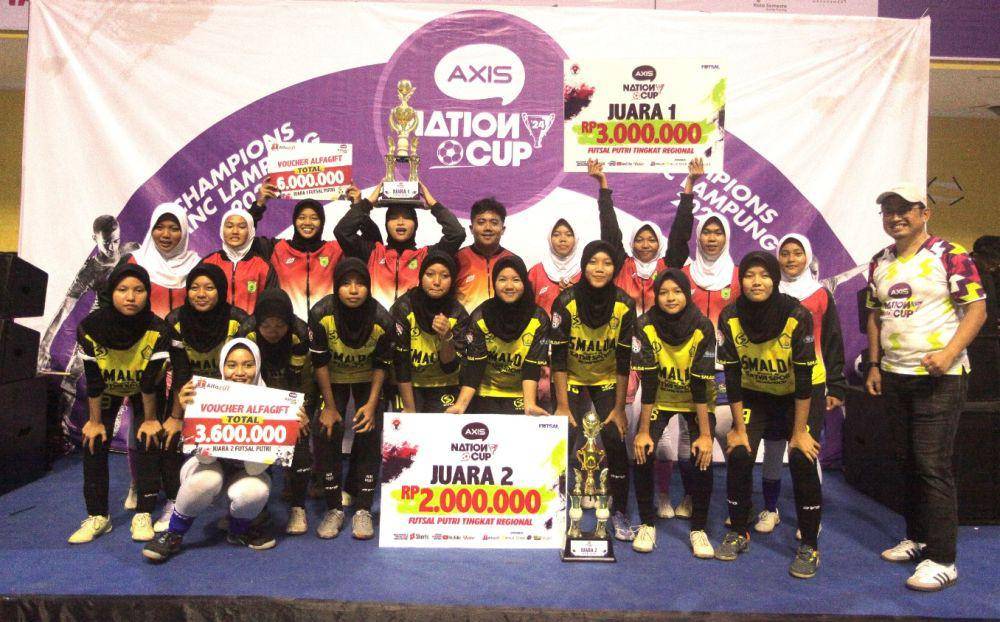 SMAN 4 Metro Lampung kembali menjadi juara 1 AXIS Nation Cup 2024 di Lampung. (Dok. XL Axiata).