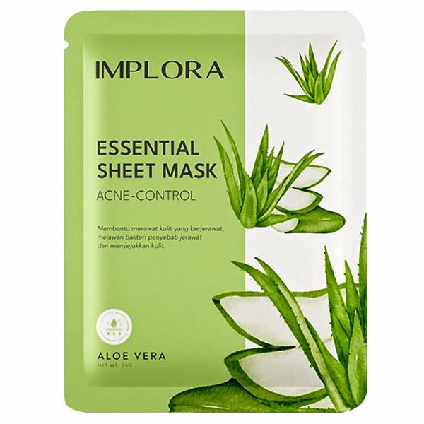 Implora Essential Sheet Mask - Aloe vera (Acne-Control) (nihonmart.id)