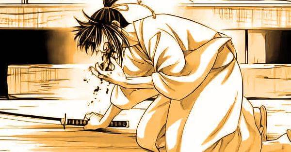 Okita batuk darah (Dok. Comic Zenon / Record of Ragnarok )