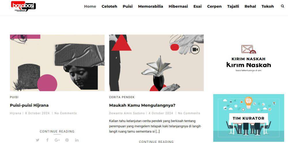Tangkapan layar Basabasi. (Dok. Basabasi.co)