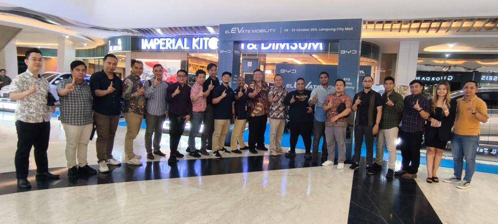Acara grand exhibition BYD Arista Lampung di Lampung Mall City. (Dok. BYD Arista Lampung).
