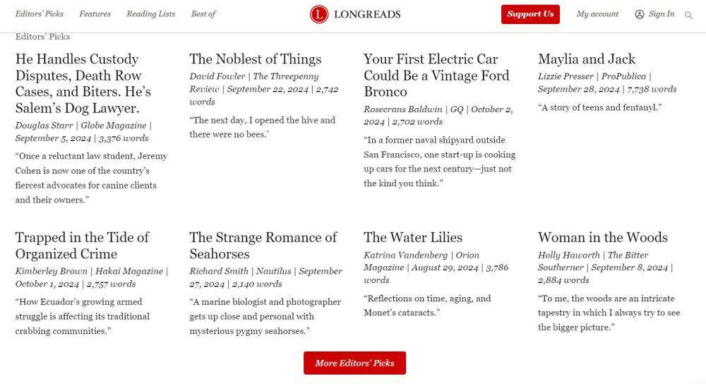Tangkapan layar Longreads. (Dok. Longreads.com)
