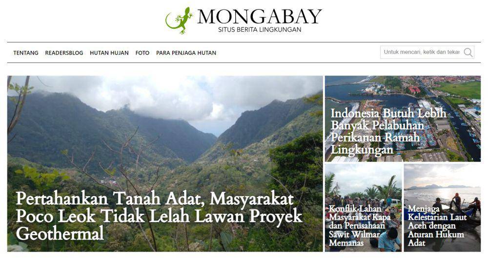 Tangkapan layar Mongabay. (Dok. Mongabay.co.id)