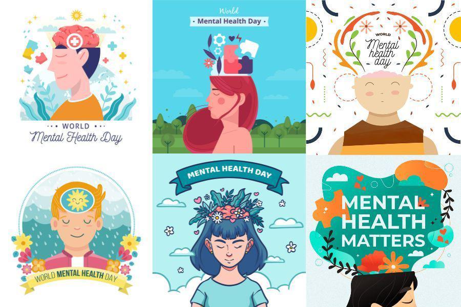 14 Poster Hari Kesehatan Mental Sedunia, Bisa Dibagikan ke Medsos!