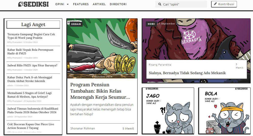Tangkapan layar Sediksi. (Dok. Sediksi.com)