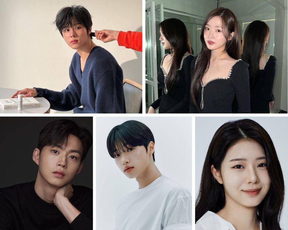 Kim Woo Seok (instagram.com/woo.ddadda), Kang Na Eon (instagram.com/djsskrkd), Choi Geon (instagram.com/geon__n), Son Dong Pyo (instagram.com/sondongpyo_dsp), dan Han Chae Rin (dok. Hancinema)