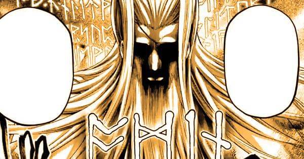 Odin saat mendengar Beelzebub mengungkap identitas penulis buku terlarang (Dok. Comic Zenon / Record of Ragnarok )