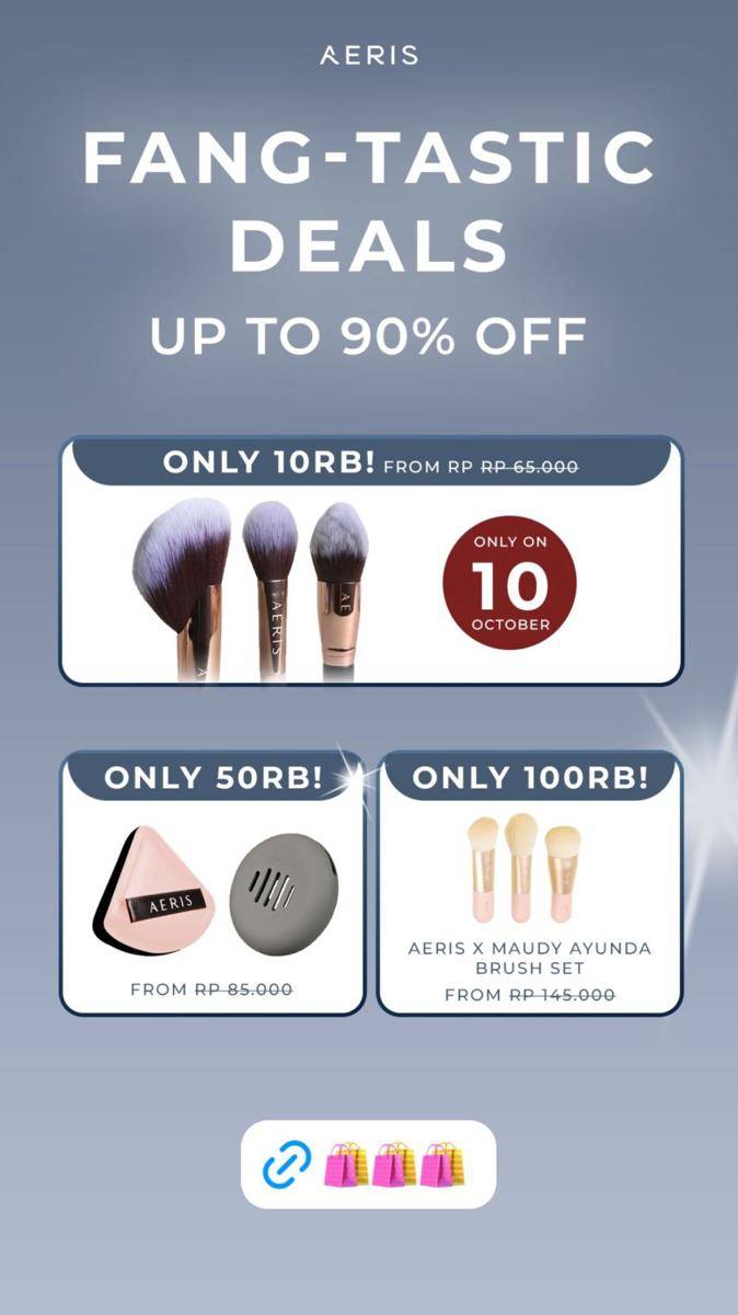 Diskon makeup dan skincare 10.10 (instagram.com/stories/aerisbeaute)