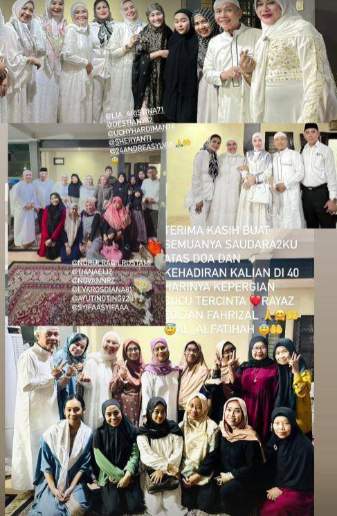 tahlilan 40 hari keponakan Ayu Ting Ting (Instagram.com/mom_ayting92_)