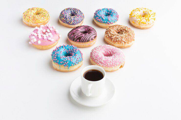 ilustrasi donat dengan secangkir kopi (freepik.com/freepik)