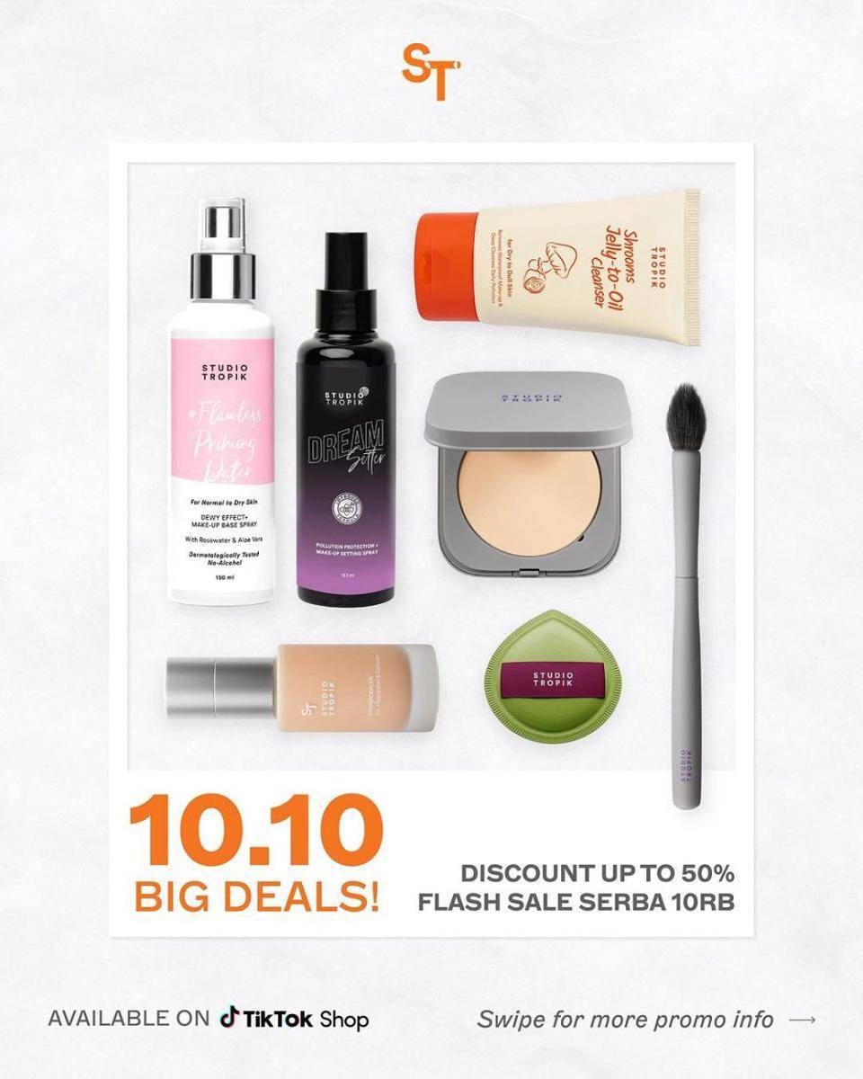 Diskon makeup dan skincare 10.10 (instagram.com/studiotropik)