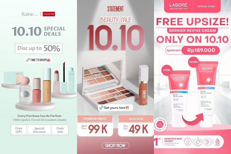 22 Diskon Skincare dan Makeup Spesial 10.10, Belanja Lebih Hemat!