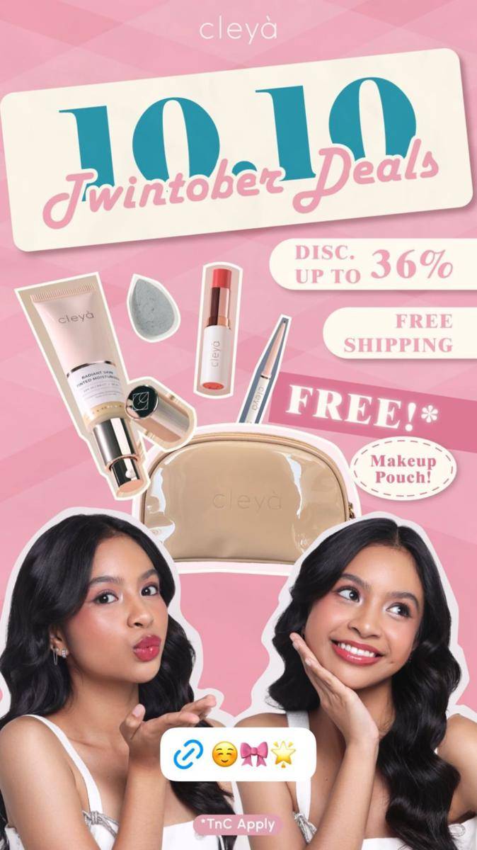 Diskon makeup dan skincare 10.10 (instagram.com/stories/cleyabeauty)