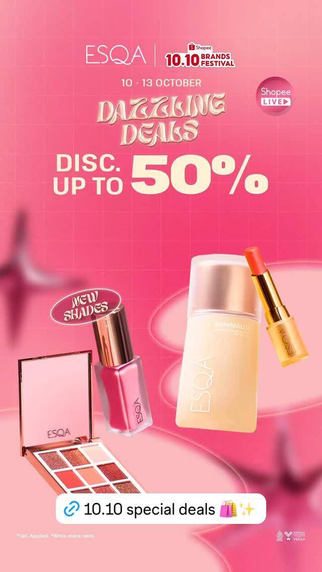 Diskon makeup dan skincare 10.10 (instagram.com/stories/esqacosmetics)