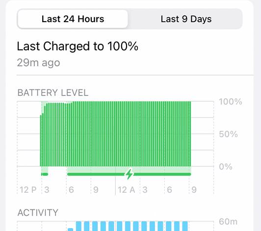 Informasi statistik level pengisian daya 100 persen (apple.com)