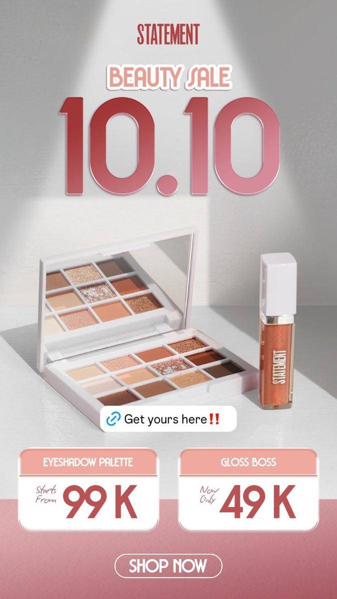 Diskon makeup dan skincare 10.10 (instagram.com/stories/statementbeauty.co)
