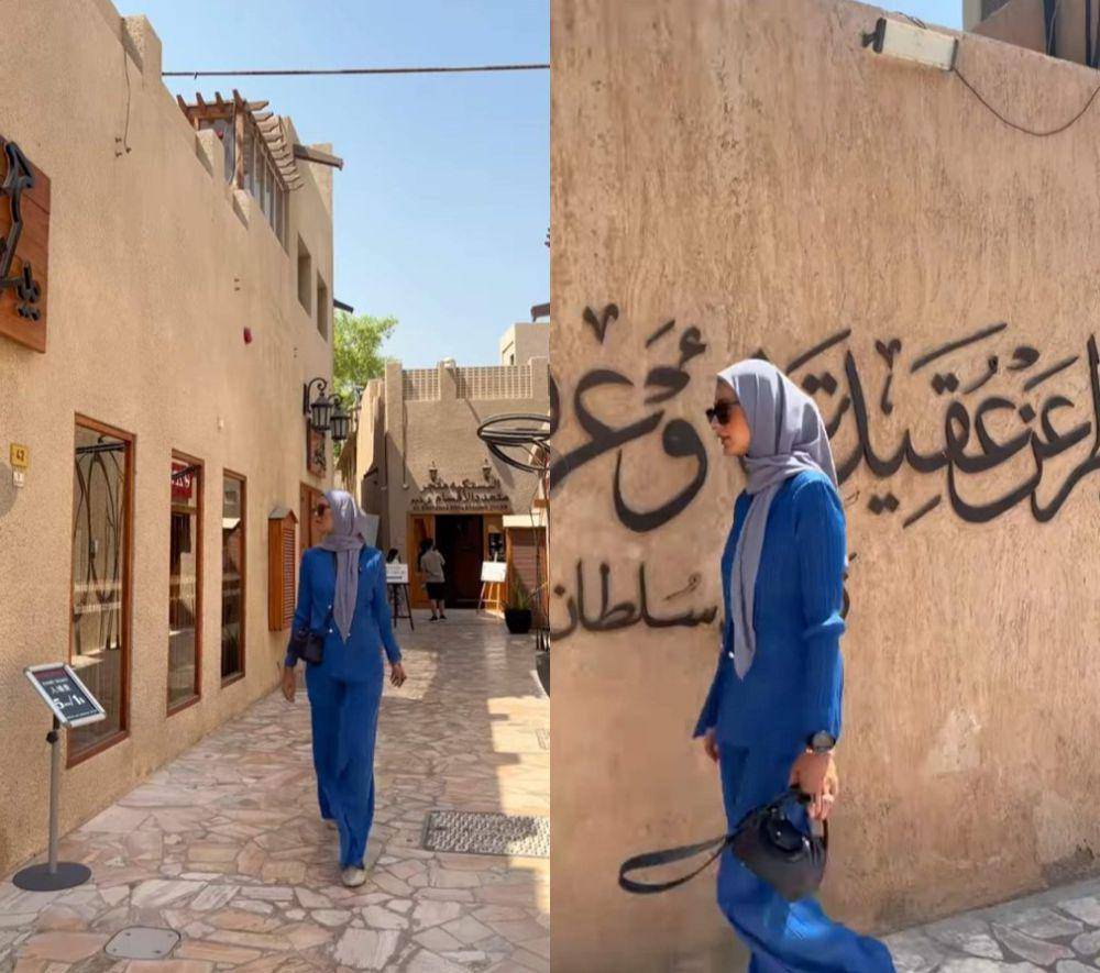 potret Paula Verhoeven di kawasan Kota Tua Dubai (instagram.com/paula_verhoeven)